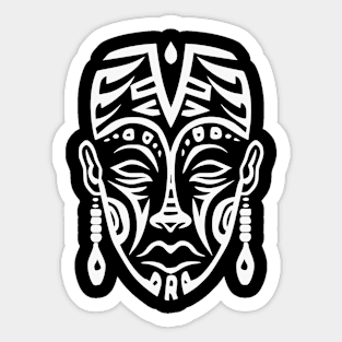 Afrocentric Mask Man Sticker